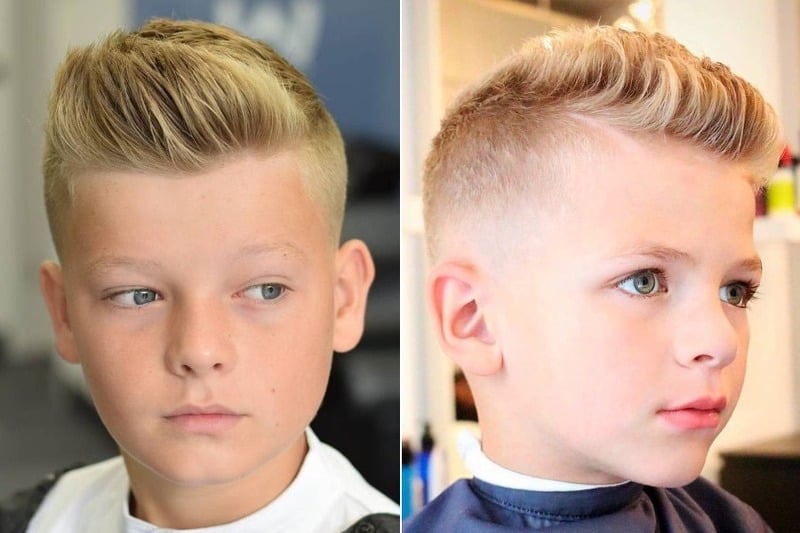 Tóc Quiff cho bé trai ít tóc