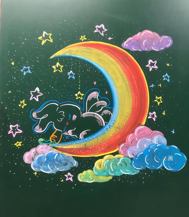 trang trí bảng trung thu