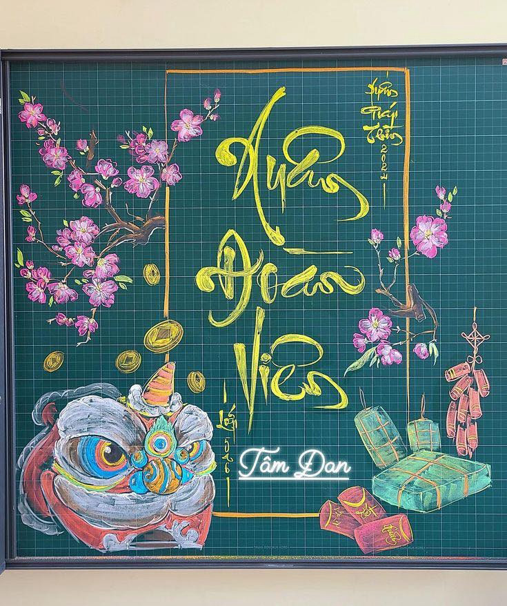 trang trí bảng trung thu