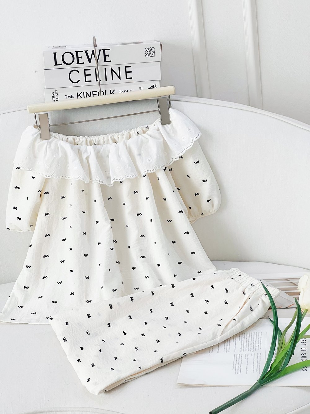 Bộ áo babydoll quần dài cạp chun