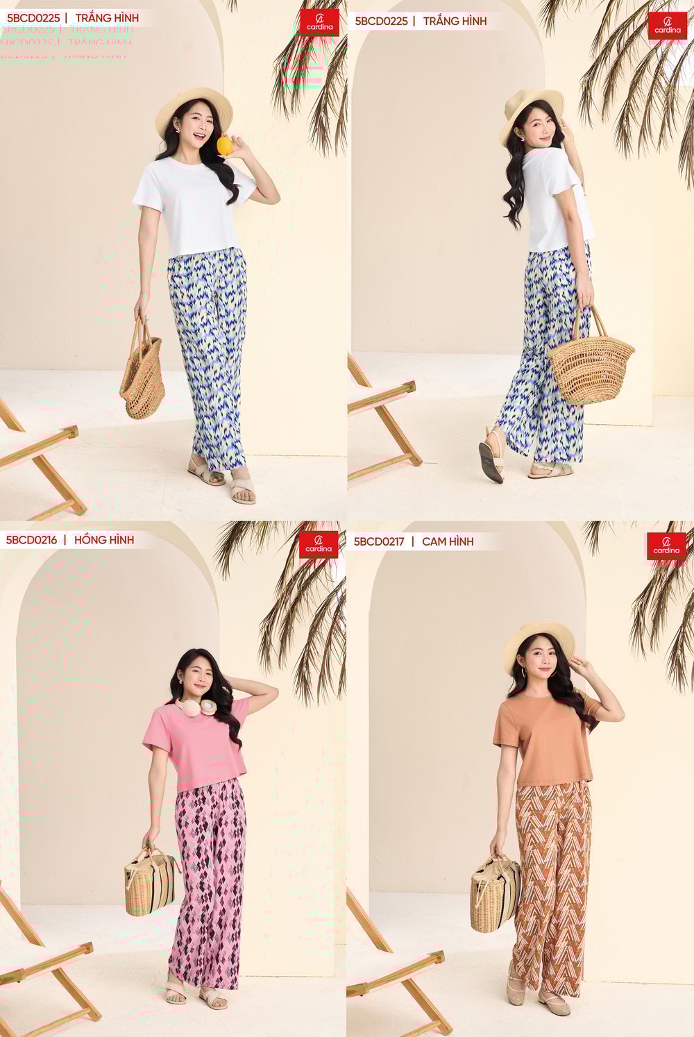 Bộ áo suông quần baggy họa tiết