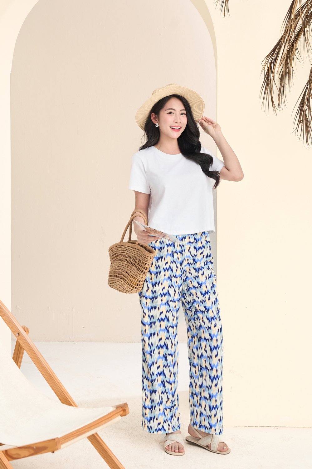 Bộ áo suông quần baggy họa tiết