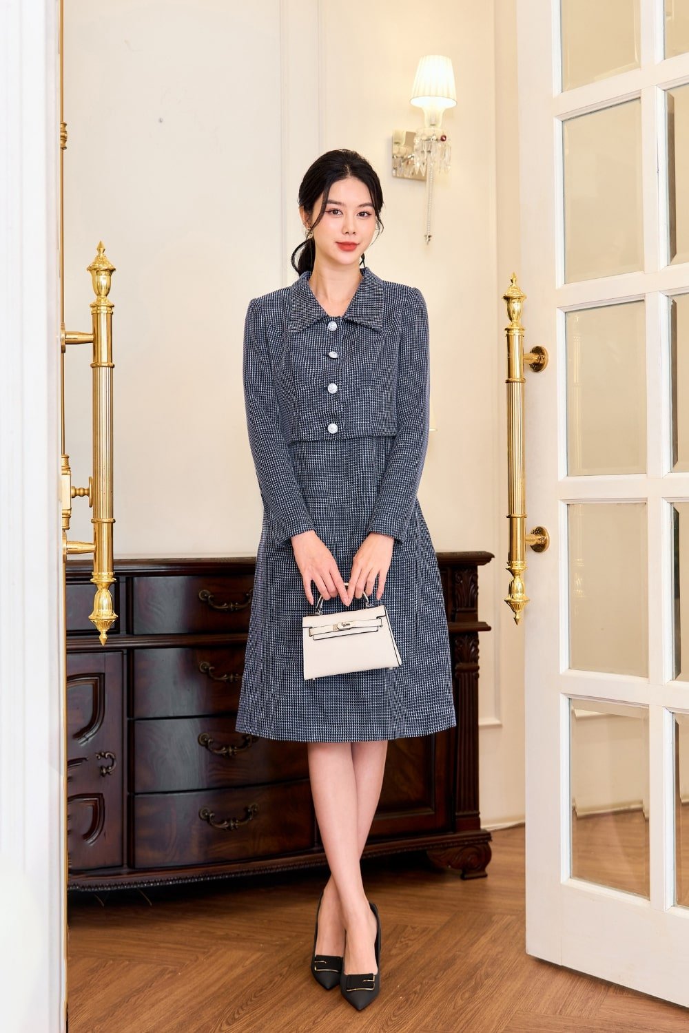 set váy dạ tweed