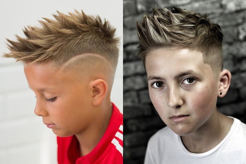 Kiểu tóc Spiky Hair cho bé trai ít tóc