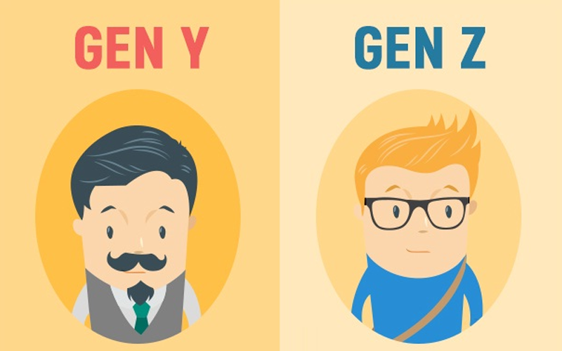 sự khác biệt giữa gen y và gen z