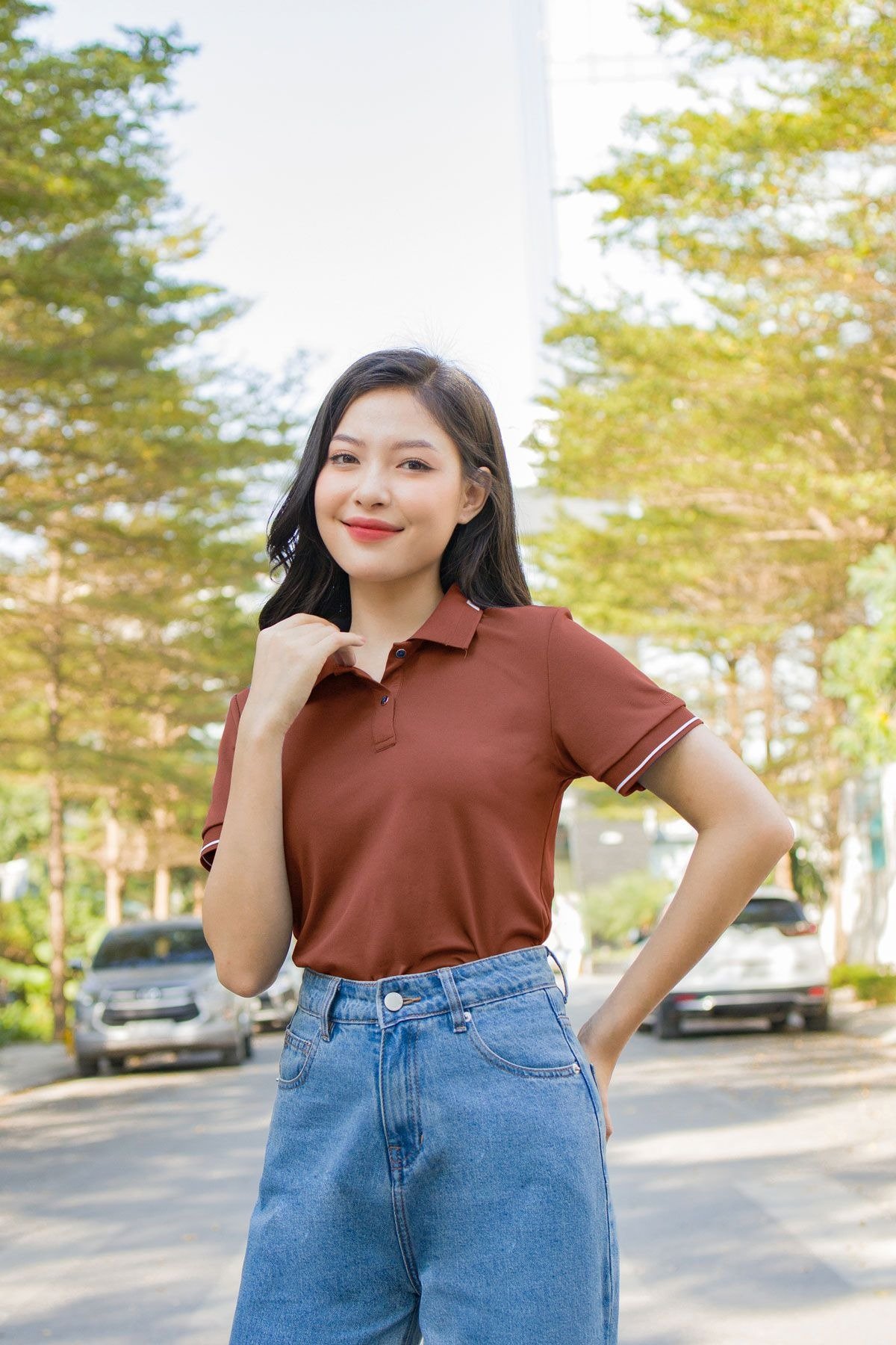 Quần jean xanh phối với áo màu gì đẹp