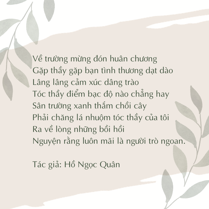 thơ về ngày 20/11