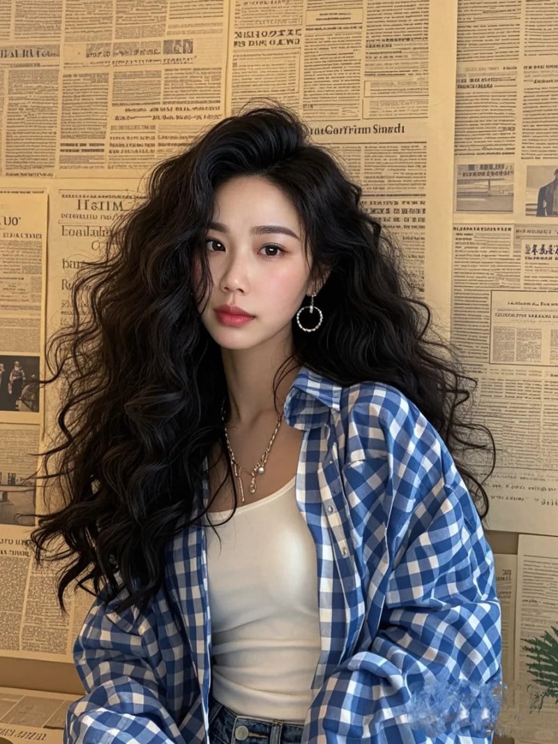 kiểu tóc xoăn hippie