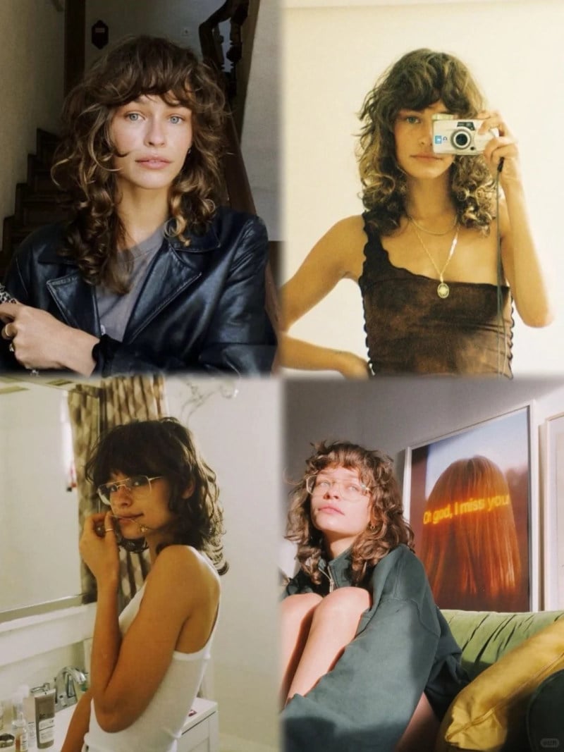 kiểu tóc xoăn hippie