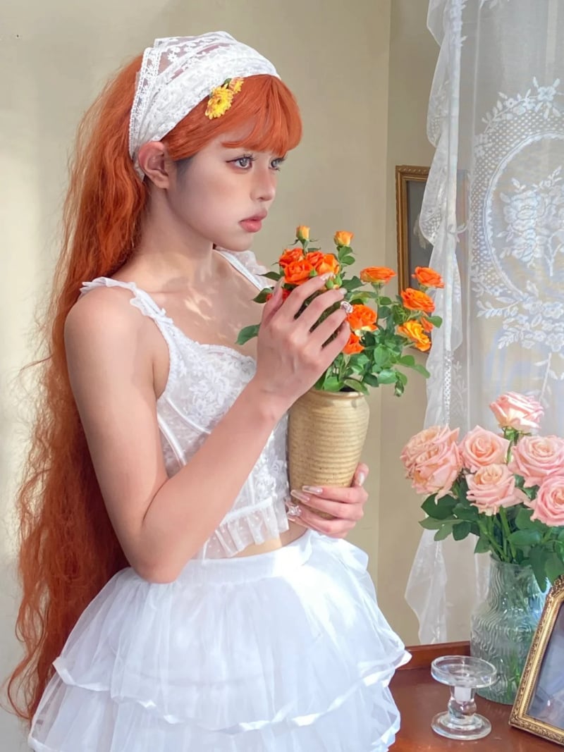 nhuộm tóc màu cam vàng