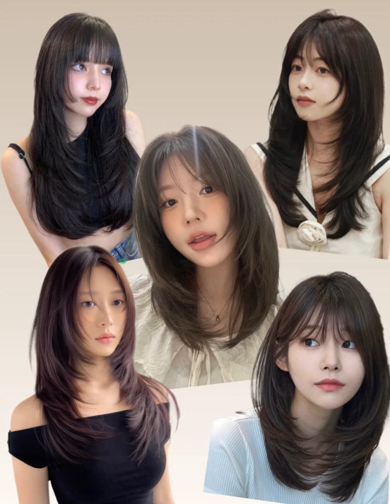 tóc mullet layer nữ dài