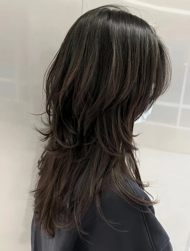 tóc mullet layer nữ dài