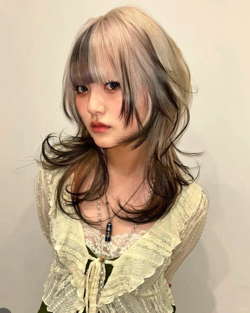 tóc mullet layer nữ dài