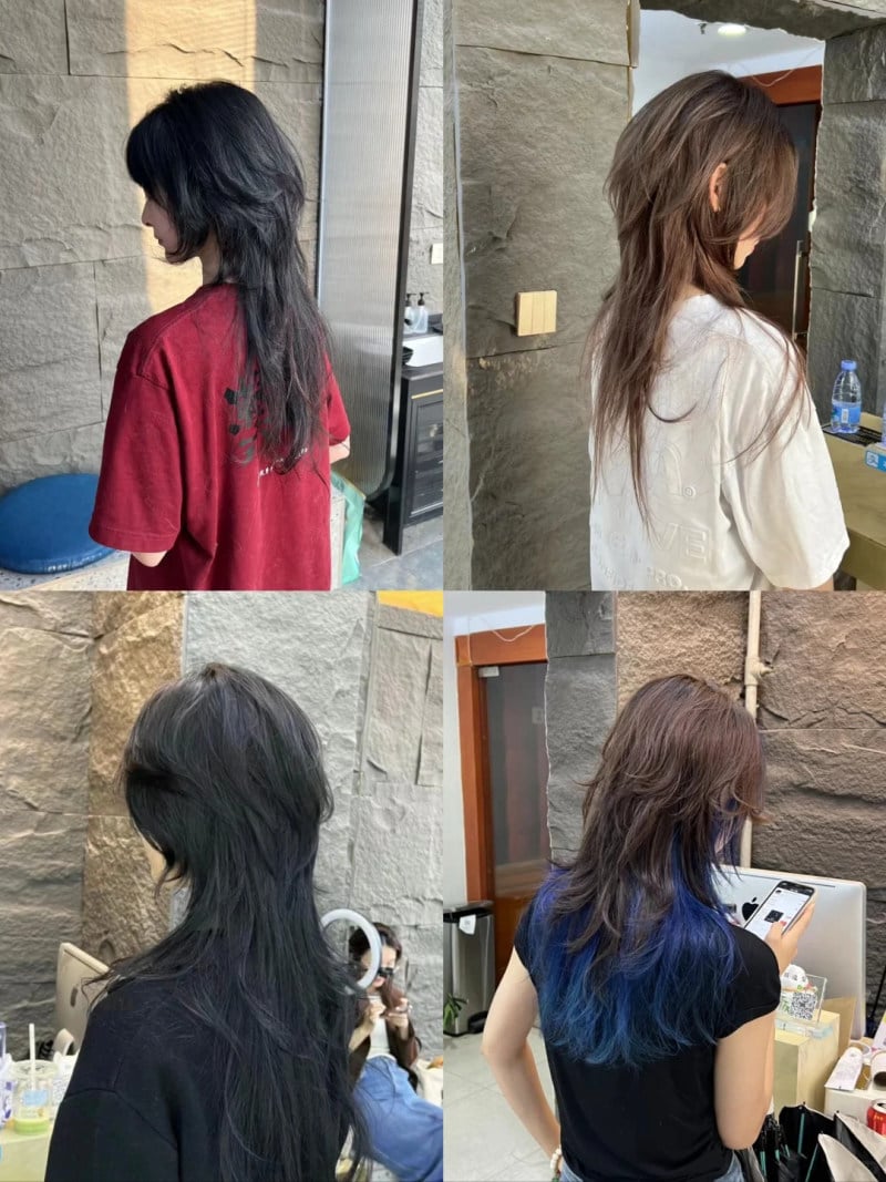 tóc mullet layer nữ dài