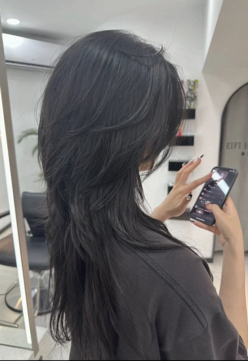 tóc mullet layer nữ dài