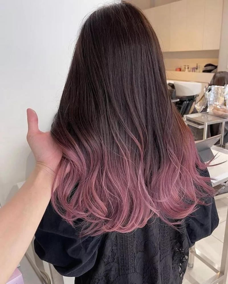 Tóc layer dài uốn cụp ombre/balayage