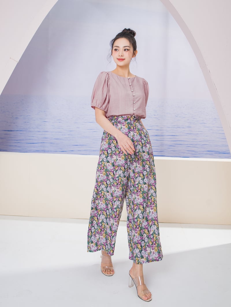 Bộ quần ống rộng culottes