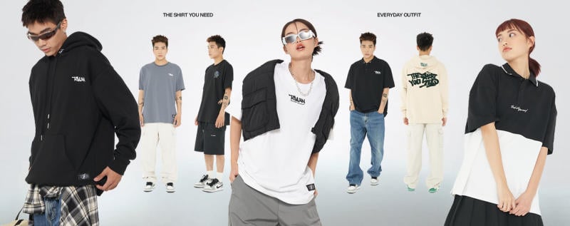 phối đồ với áo oversize nam