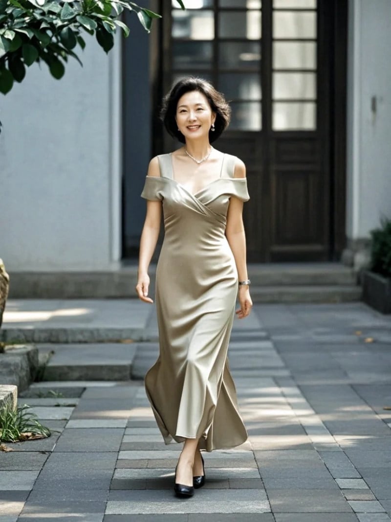 đầm quý bà sang trọng