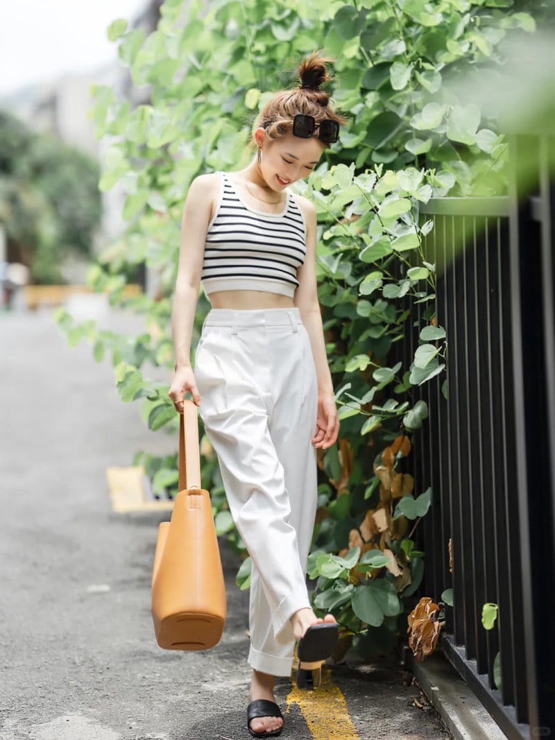 cách phối quần baggy cho người lùn
