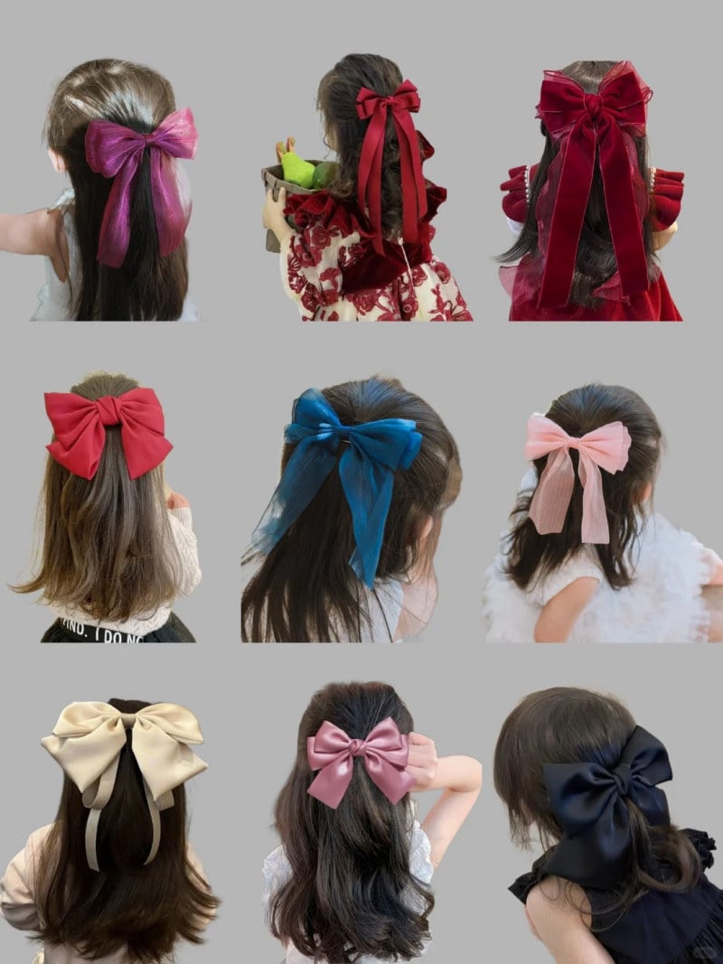 buộc tóc cho bé gái