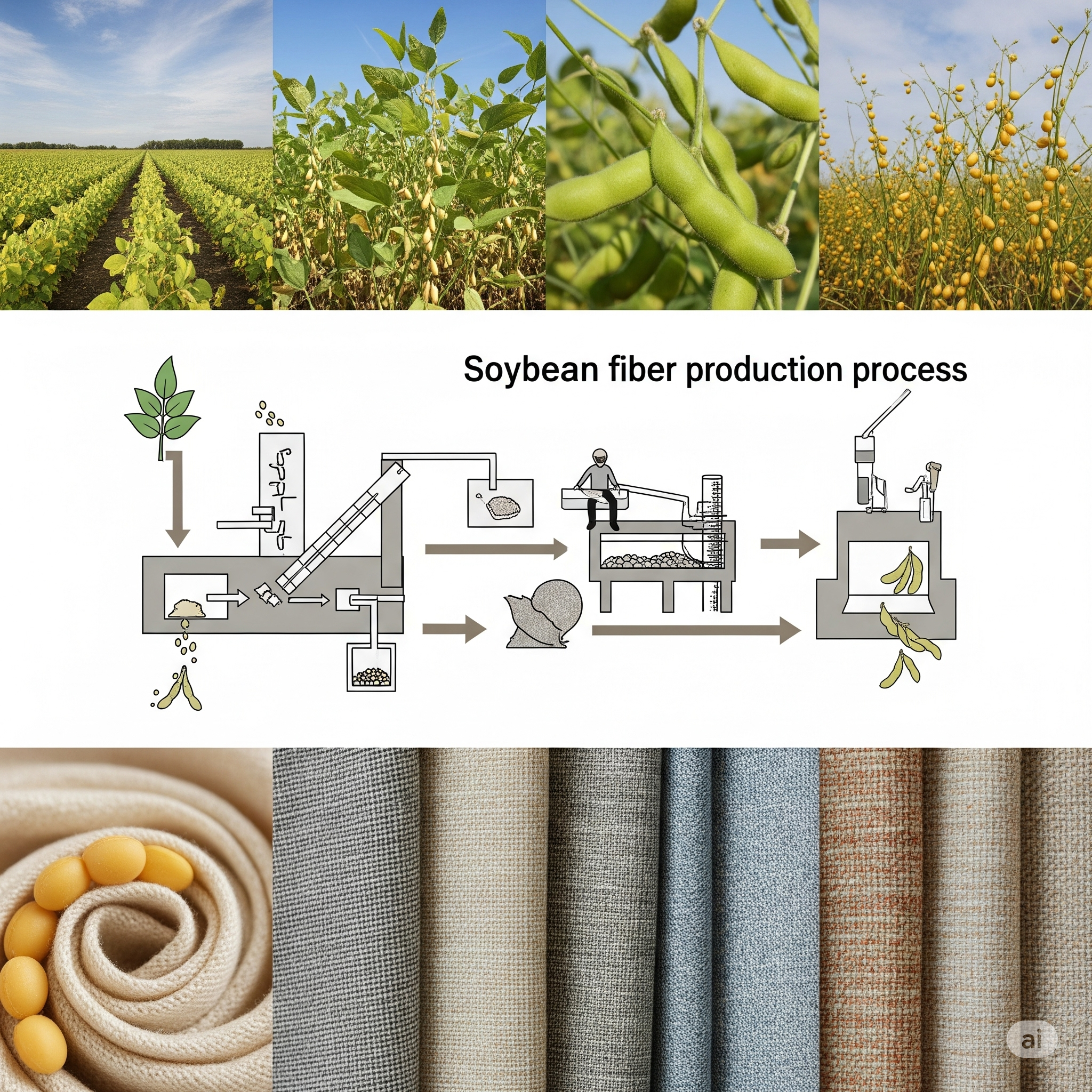 Quy Trình Sản Xuất Vải Sợi Đậu Nành: Biến Protein Thành Sợi