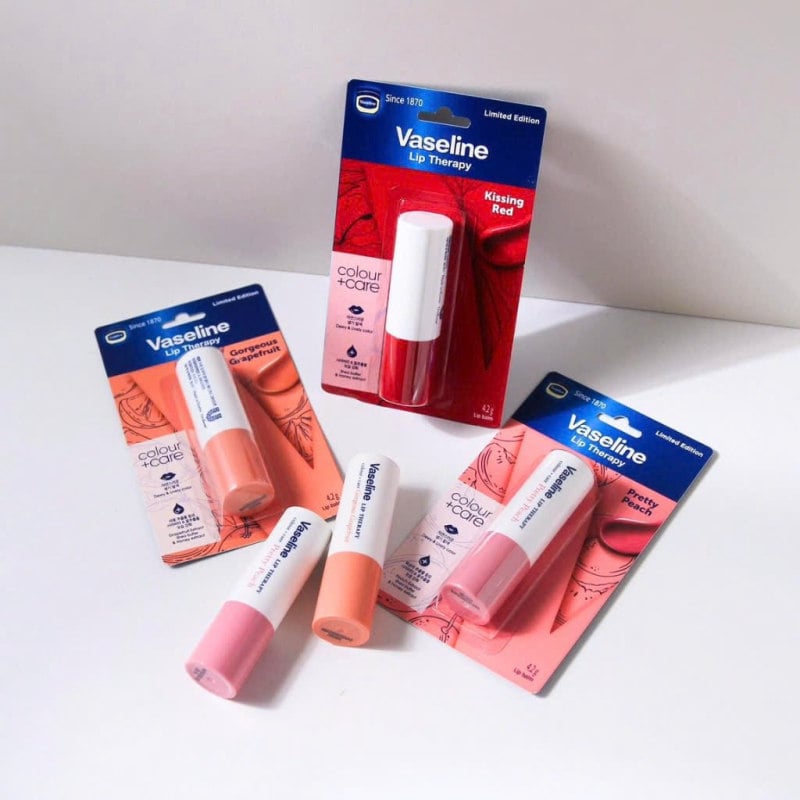 vaseline dưỡng môi hồng
