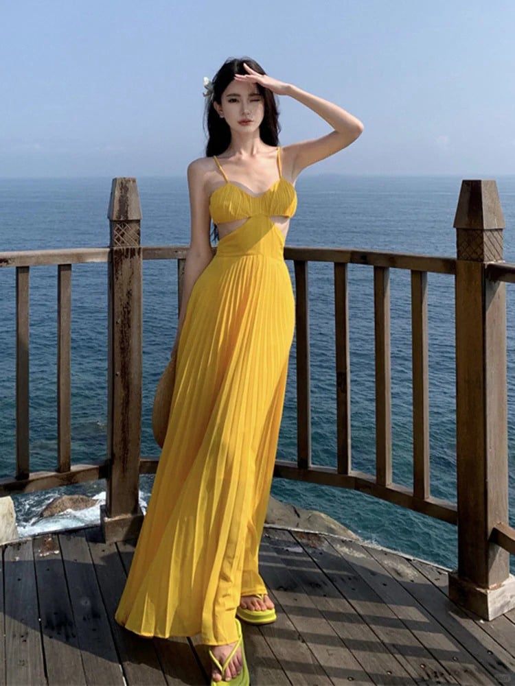 váy 2 dây đẹp đi biển