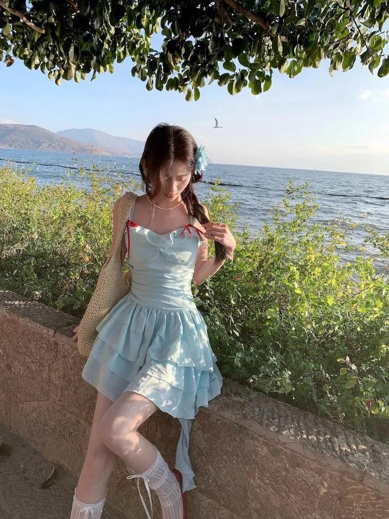 váy 2 dây đẹp đi biển