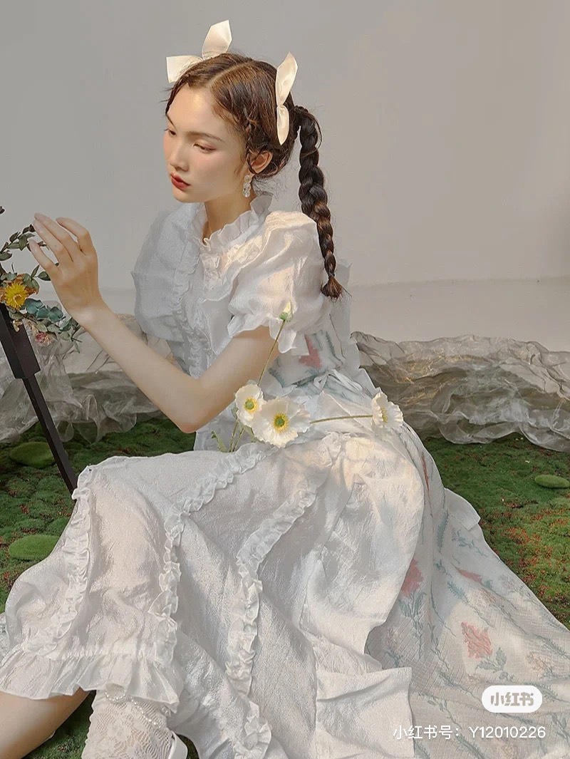 Váy bánh bèo trắng 💖Freeship💖 Đầm bánh bèo trắng dáng suông phong cách  tiểu thư siêu đáng yêu - Maze House - Đầm, váy nữ | ThờiTrangNữ.vn