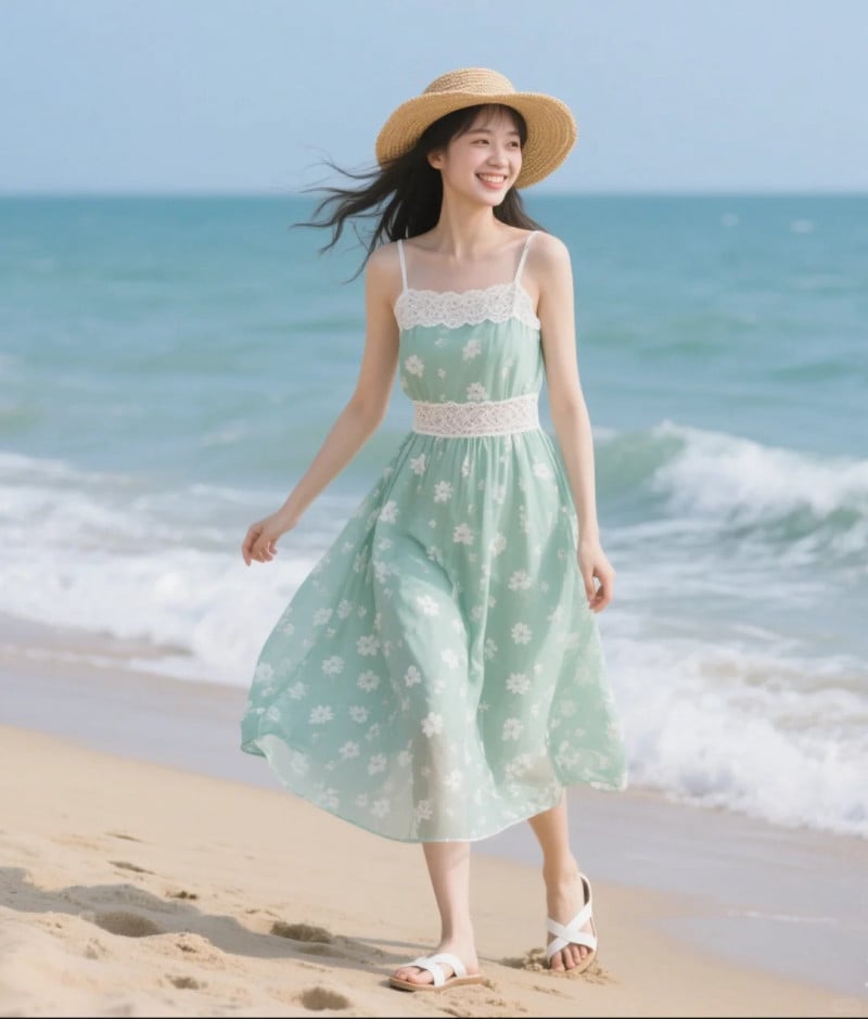 váy dài đi biển