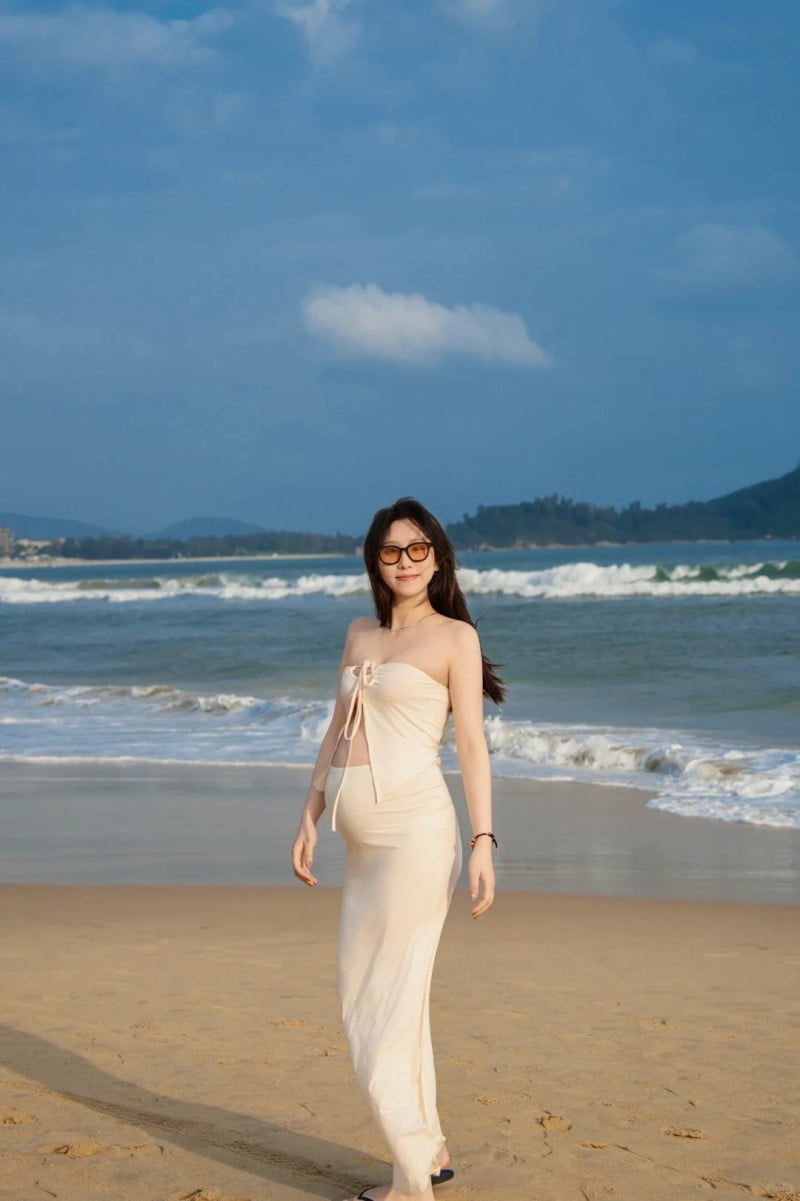 váy bầu đi biển