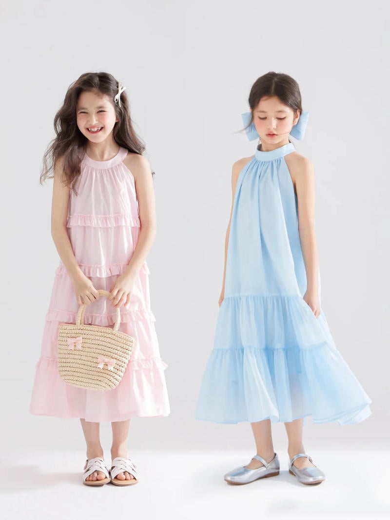 váy maxi đi biển cho bé gái