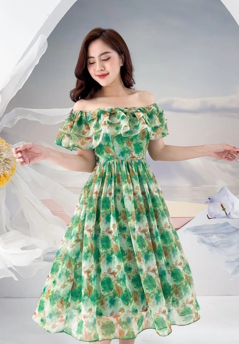 Váy maxi đi biển cho mẹ trung niên vải lanh Thái Lan thiết kế xẻ tà AMYRA -  Đầm Trung Niên maxi đi biển cao cấp MX015 - Đầm, váy nữ | ThờiTrangNữ.vn