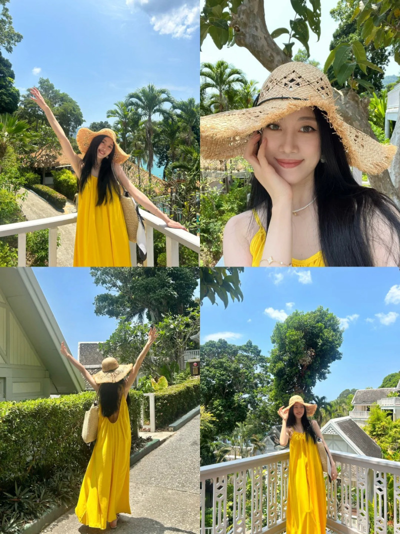 váy đi biển màu vàng