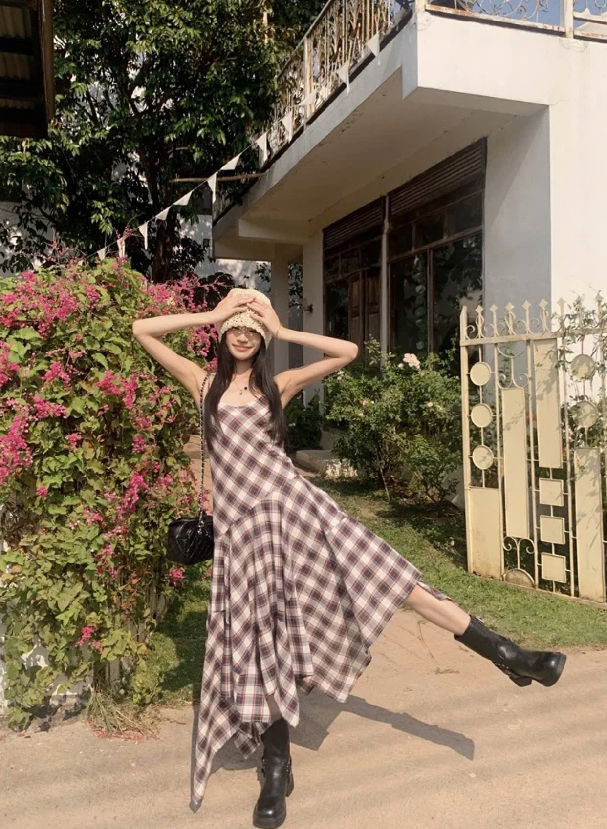 váy kẻ caro