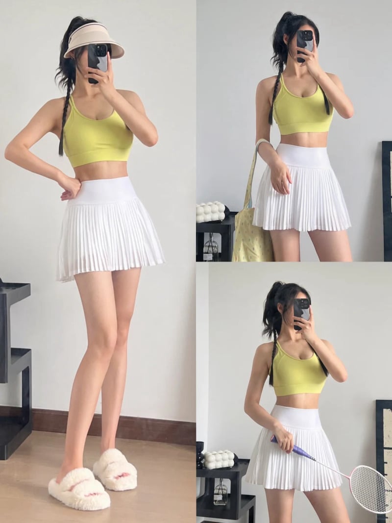 chân váy xếp ly