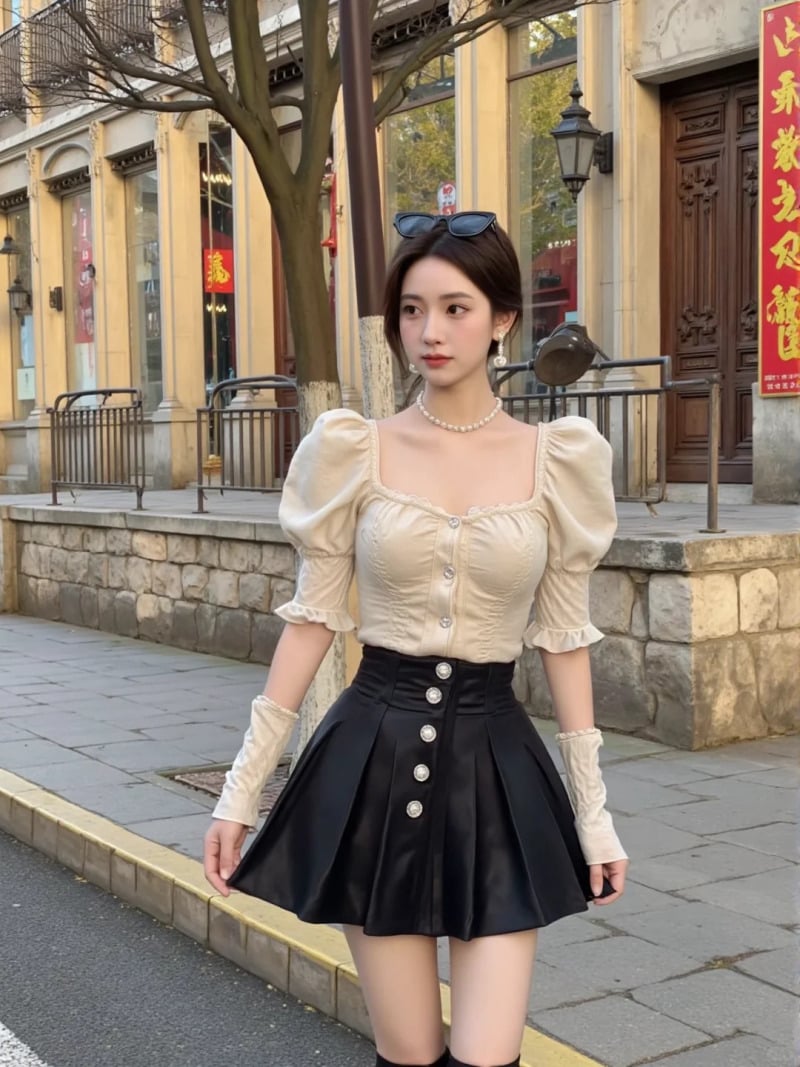 chân váy xếp ly