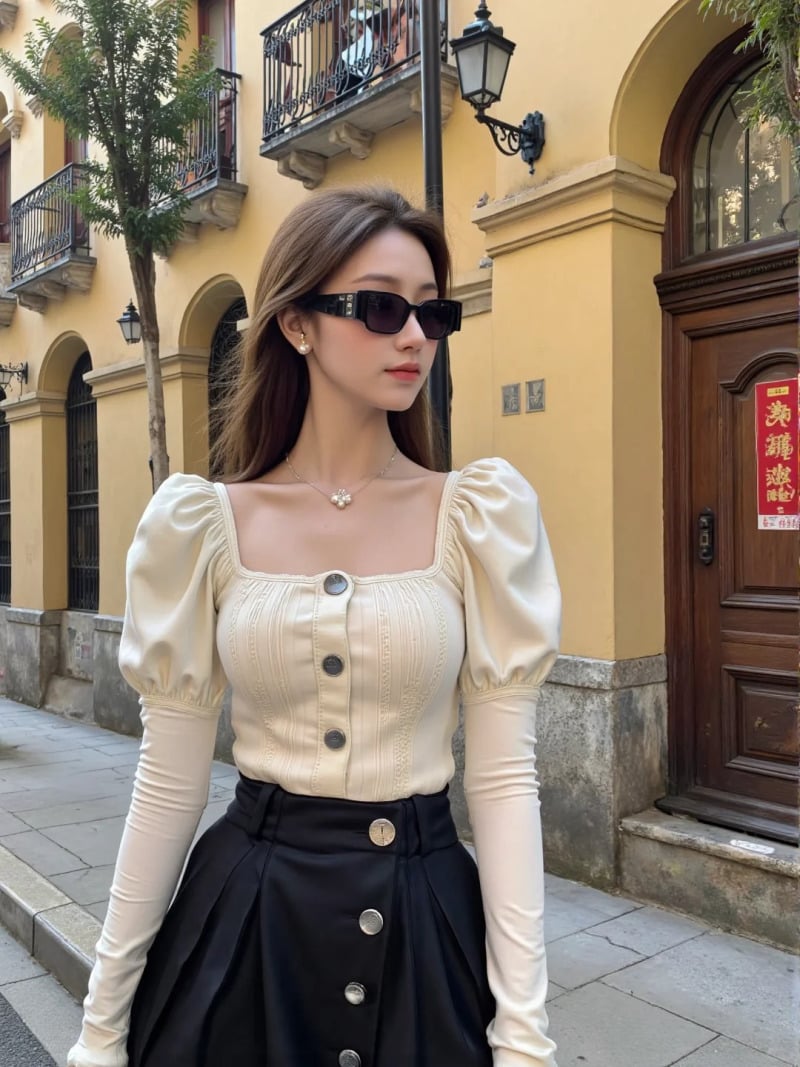 chân váy xếp ly