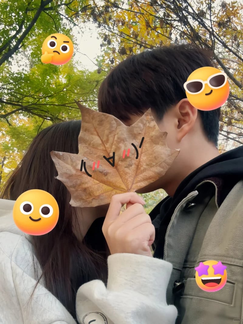 chụp ảnh với người yêu giấu mặt