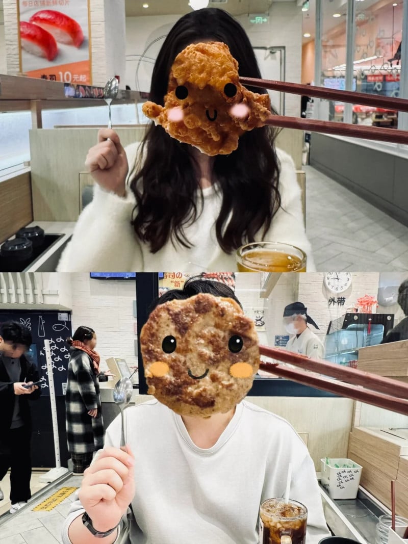 chụp ảnh với người yêu giấu mặt