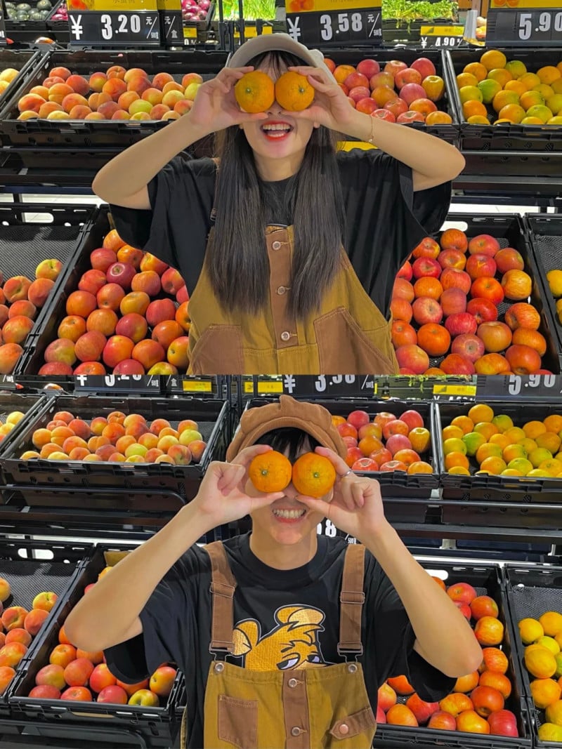 chụp ảnh với người yêu giấu mặt