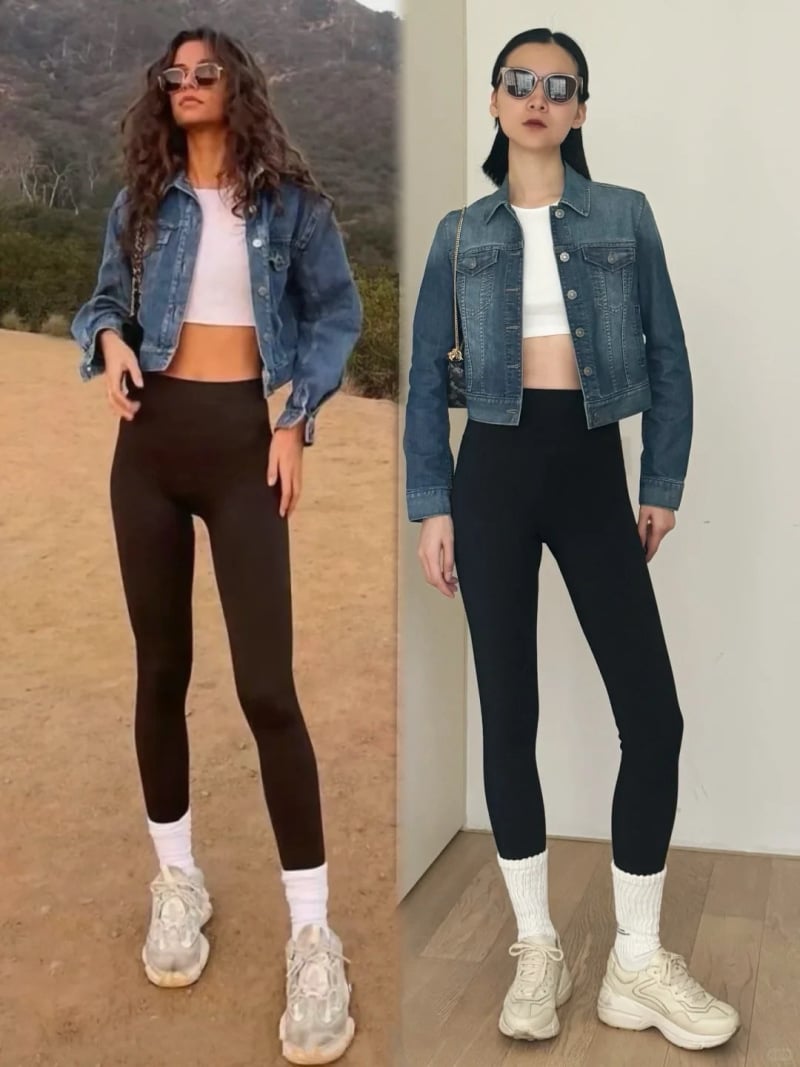 cách phối đồ với quần legging mùa hè