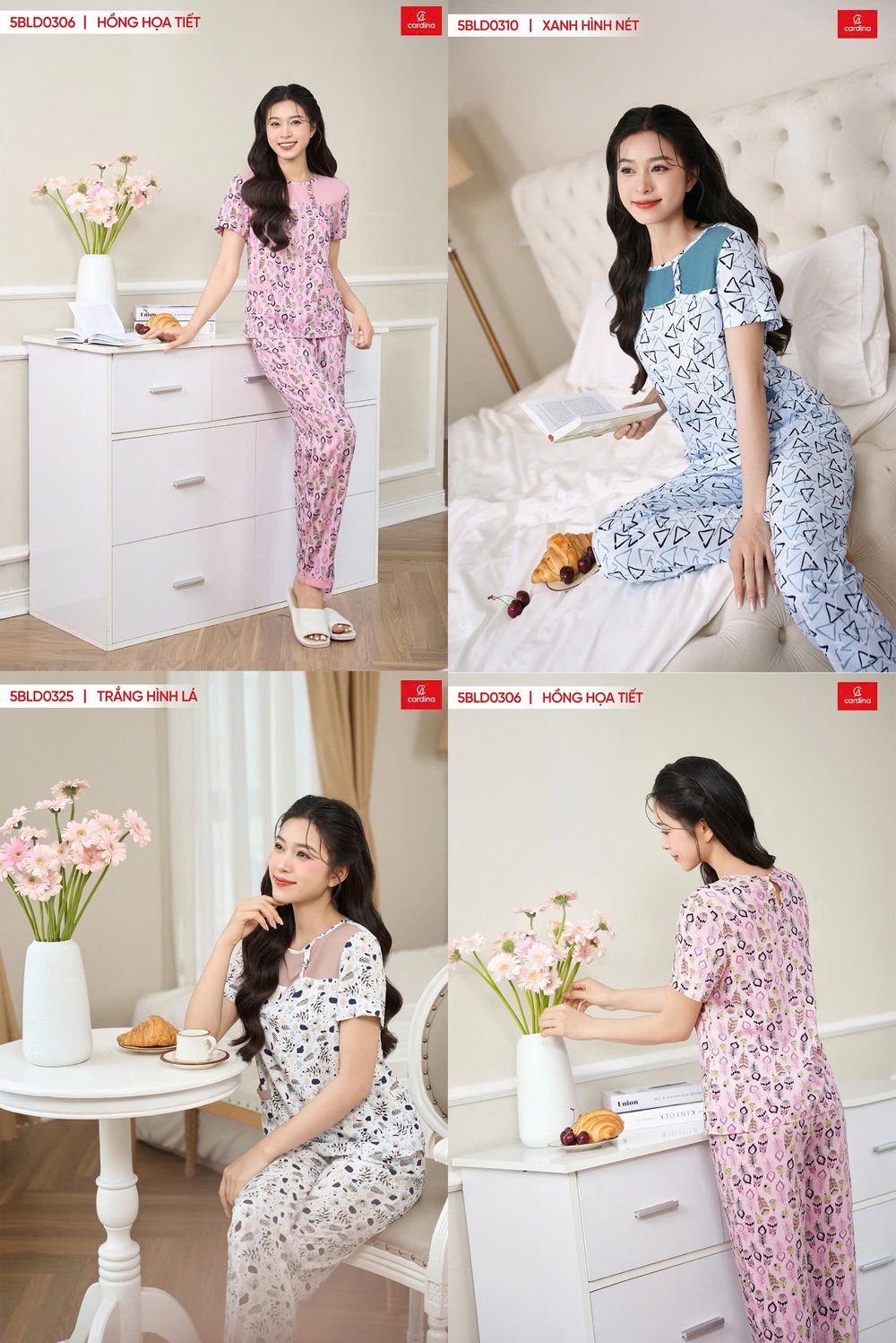 Bộ lanh quần dài phối ngực