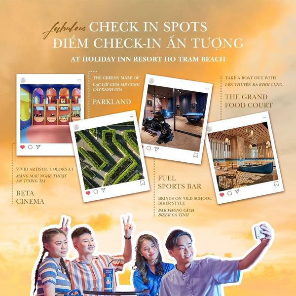 Các điểm chụp ảnh check in đẹp tại Holiday Inn Hồ Tràm