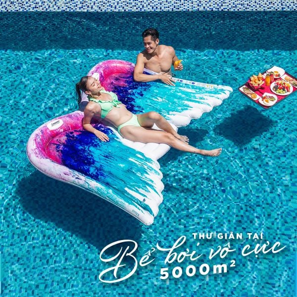 Góc chụp view hồ bơi tại Vinpearl Resort & Spa Phú Quốc