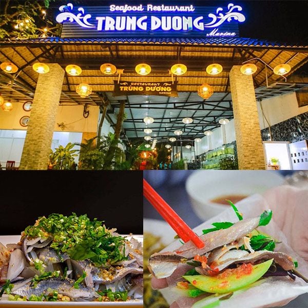 Món gỏi cá trích trên dĩa tại nhà hàng Trùng Dương Marina Phú Quốc