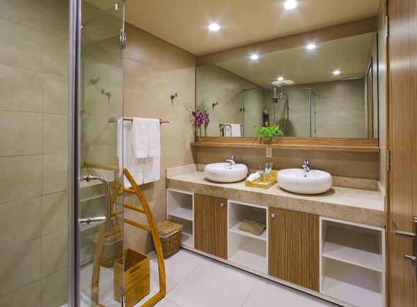 phòng luxury duplex ở the cliff resort có 2 tầng và có toilet