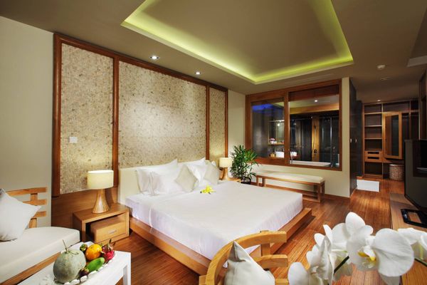 phòng ngủ của villa 3 phòng ngủ ở the cliff resort 1 giường đôi lớn