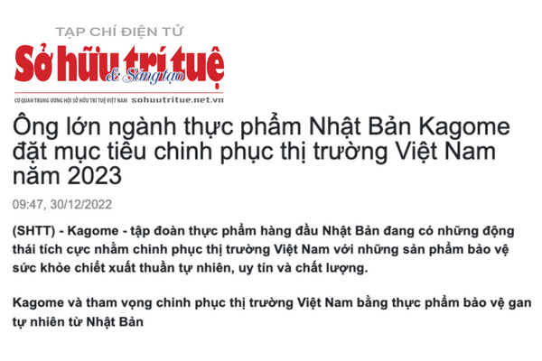 Ông lớn ngành thực phẩm Nhật Bản Kagome đặt mục tiêu chinh phục thị trường Việt Nam năm 2023